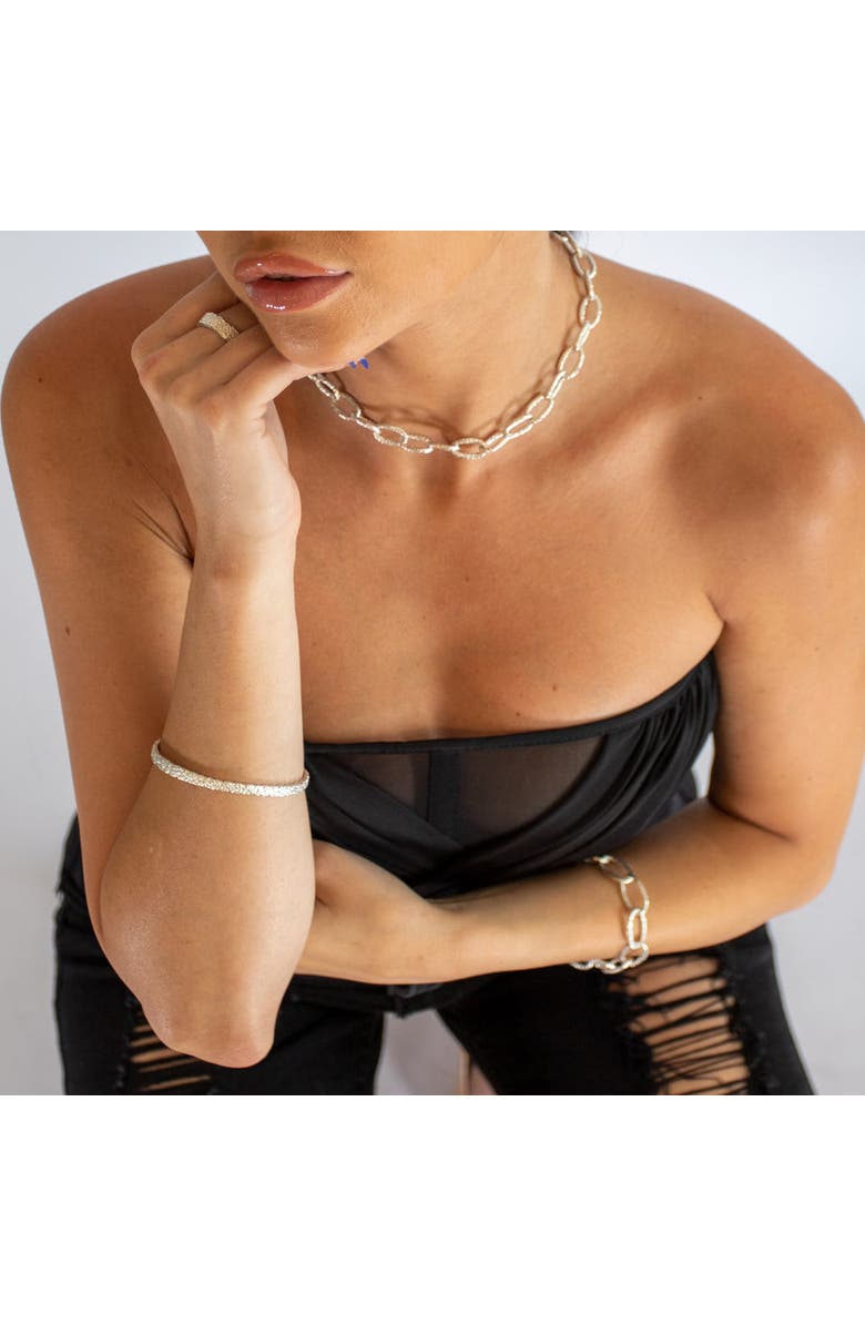 Lucy Quartermaine Hula Bangle, Alternate, color, Sterling Silver