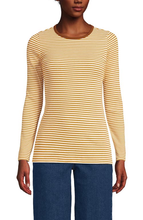 Lands' End Cotton Rib T-shirt In Nude
