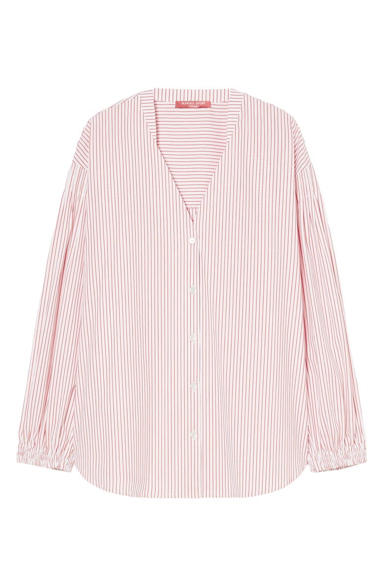 Marina Rinaldi Bacco Long Sleeve Woven Shirt, Alternate, color, Red