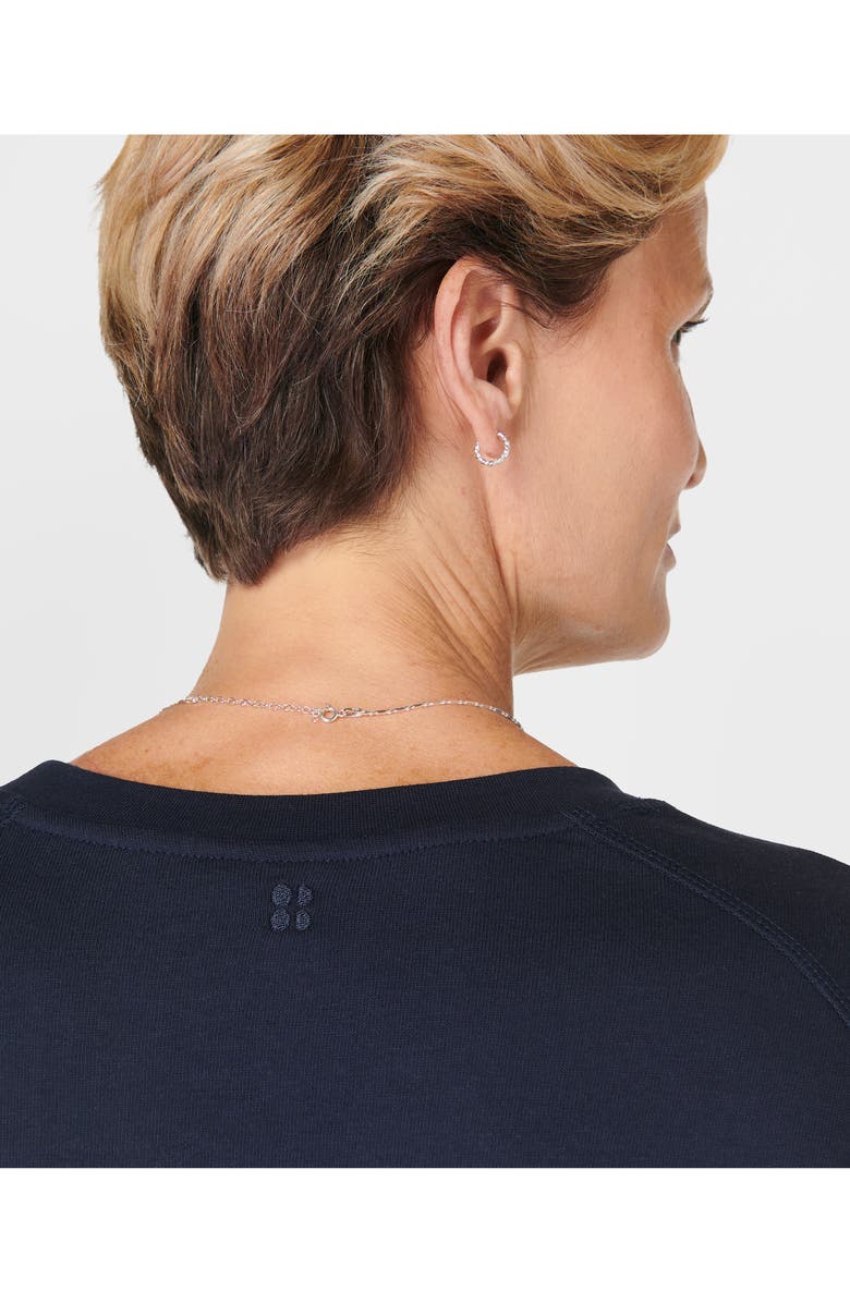 Sweaty Betty After Class Cotton Blend Crop Sweatshirt, Alternate, color, Navy Blue
