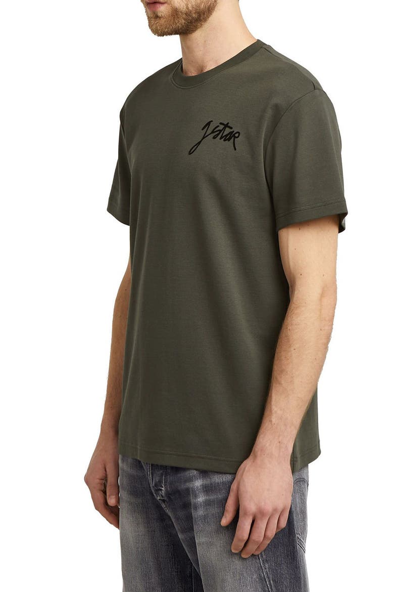 Script Organic Cotton Graphic T-Shirt, Alternate, color, ASFALT