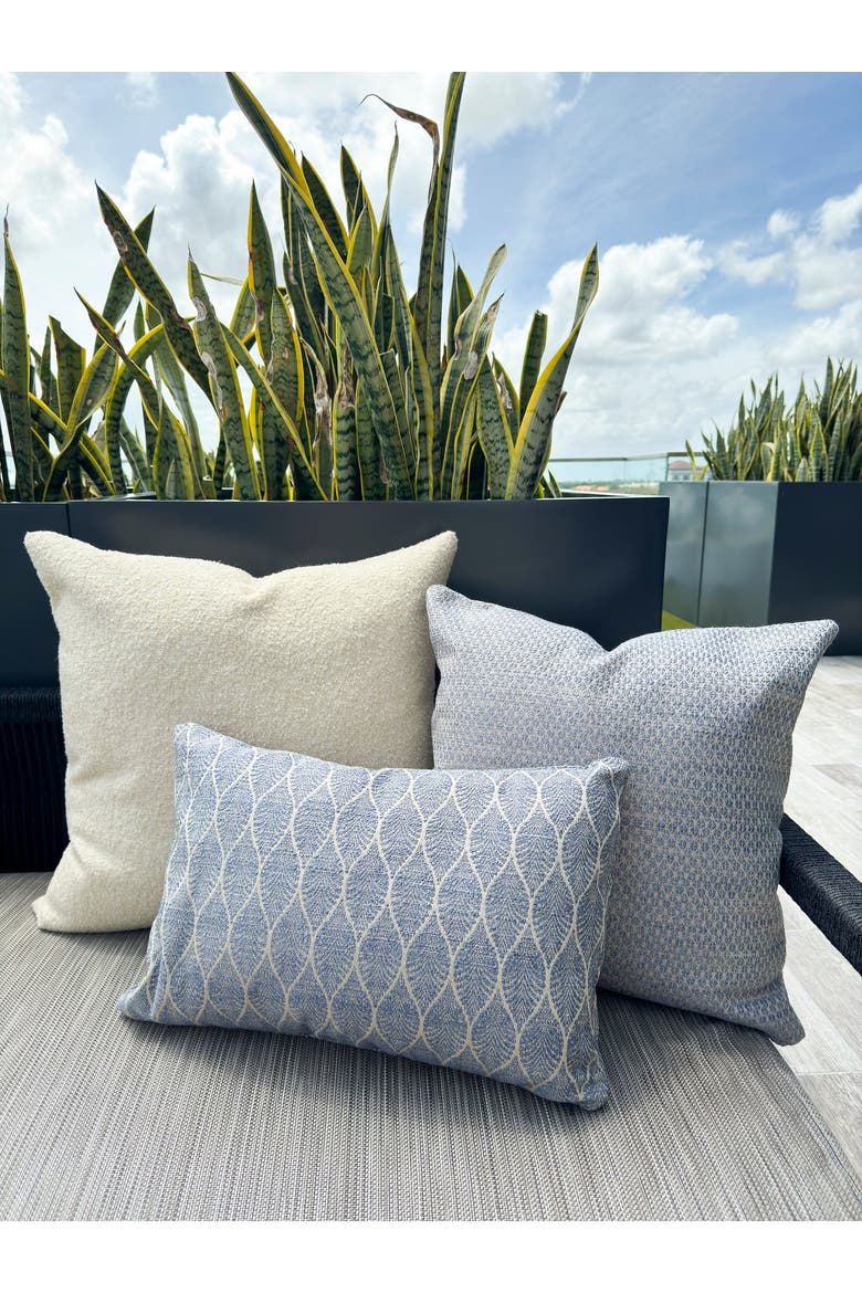 Coastal Breeze Indoor Outdoor Pillow, Alternate, color, Indigo