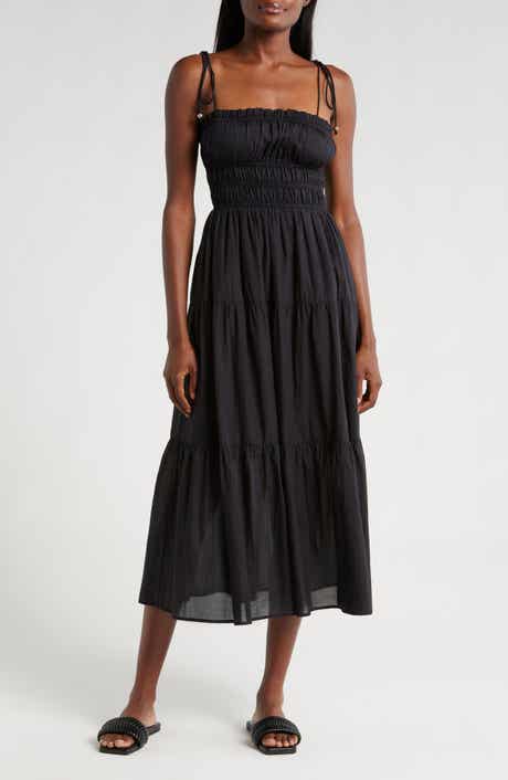 Elan Smocked Cover-Up Midi Dress