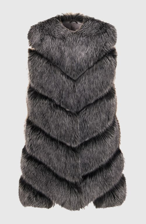 Lyla Grant Fur-free Fox (faux Fur) Vest In Black