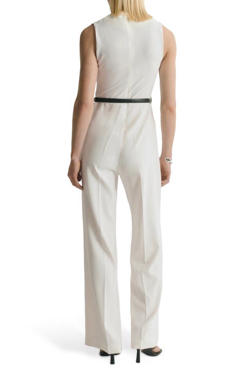 Mango Drape Belted Wide Leg Jumpsuit