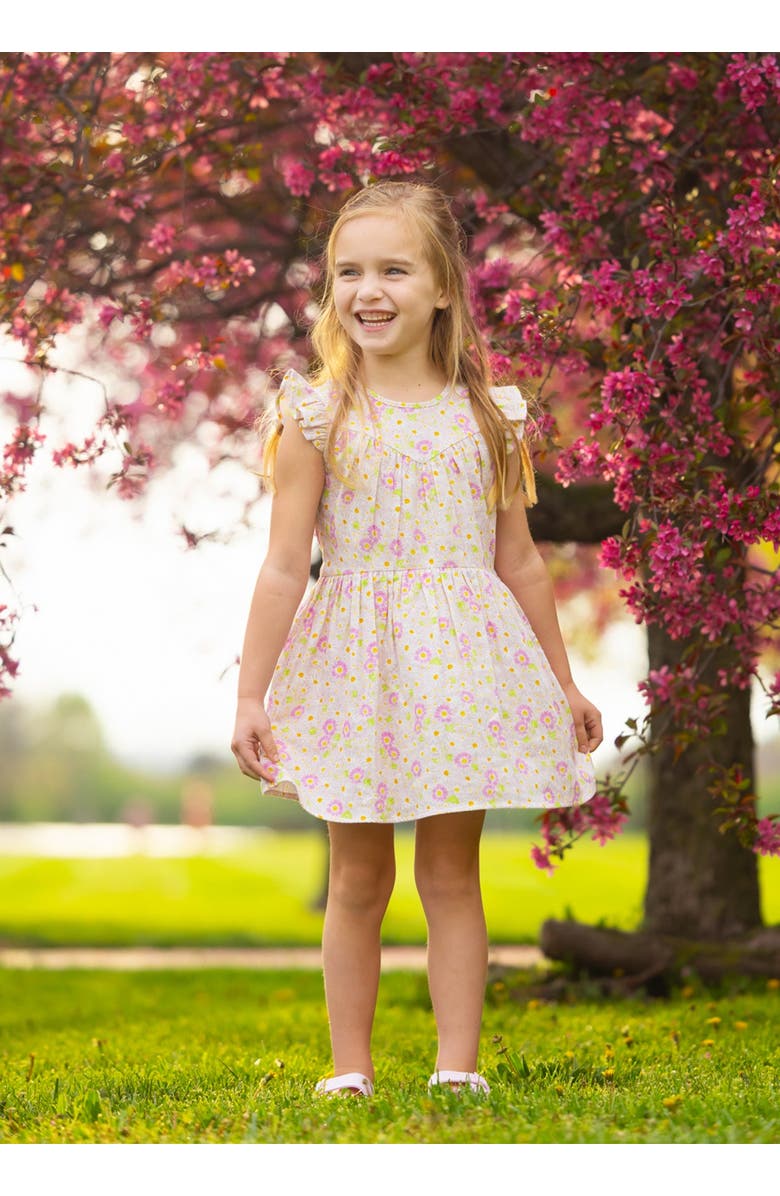 Mabel + Honey Sweet Melody Short Flutter Sleeve Dress, Alternate, color, Purple