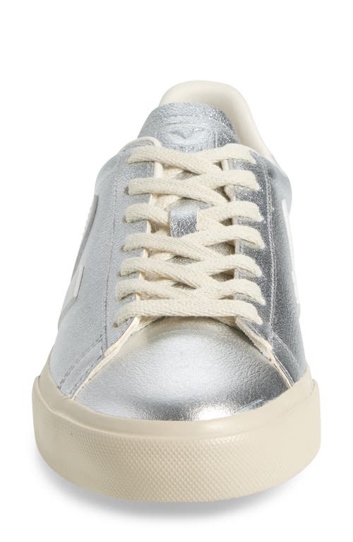 Veja Volley Leather Sneakers Color Silver In Silver White