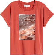 CITY BLUES Cuffed Stretch Cotton Graphic T-Shirt