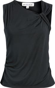 CITY BLUES Asymmetric Neck Sleeveless Top