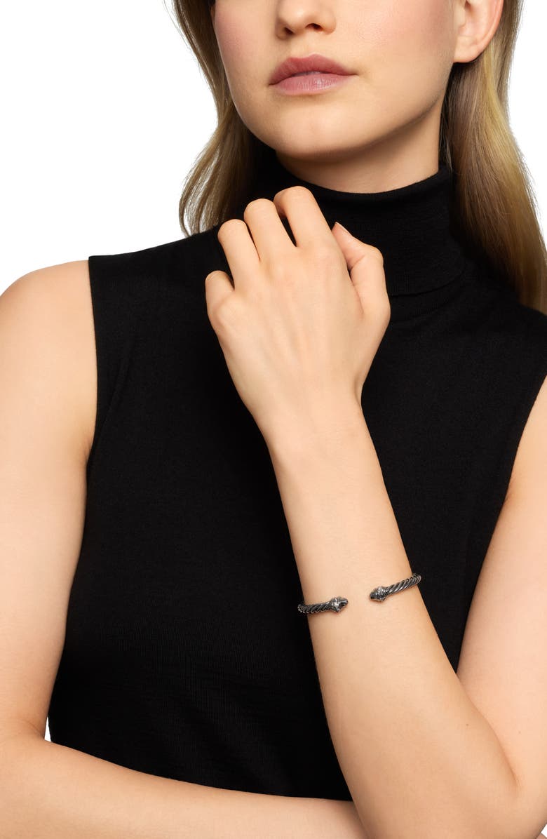 David Yurman Renaissance<sup>®</sup> Classic Cable Bracelet, 5mm, Alternate, color, Sterling Silv W/ Black Rhodium