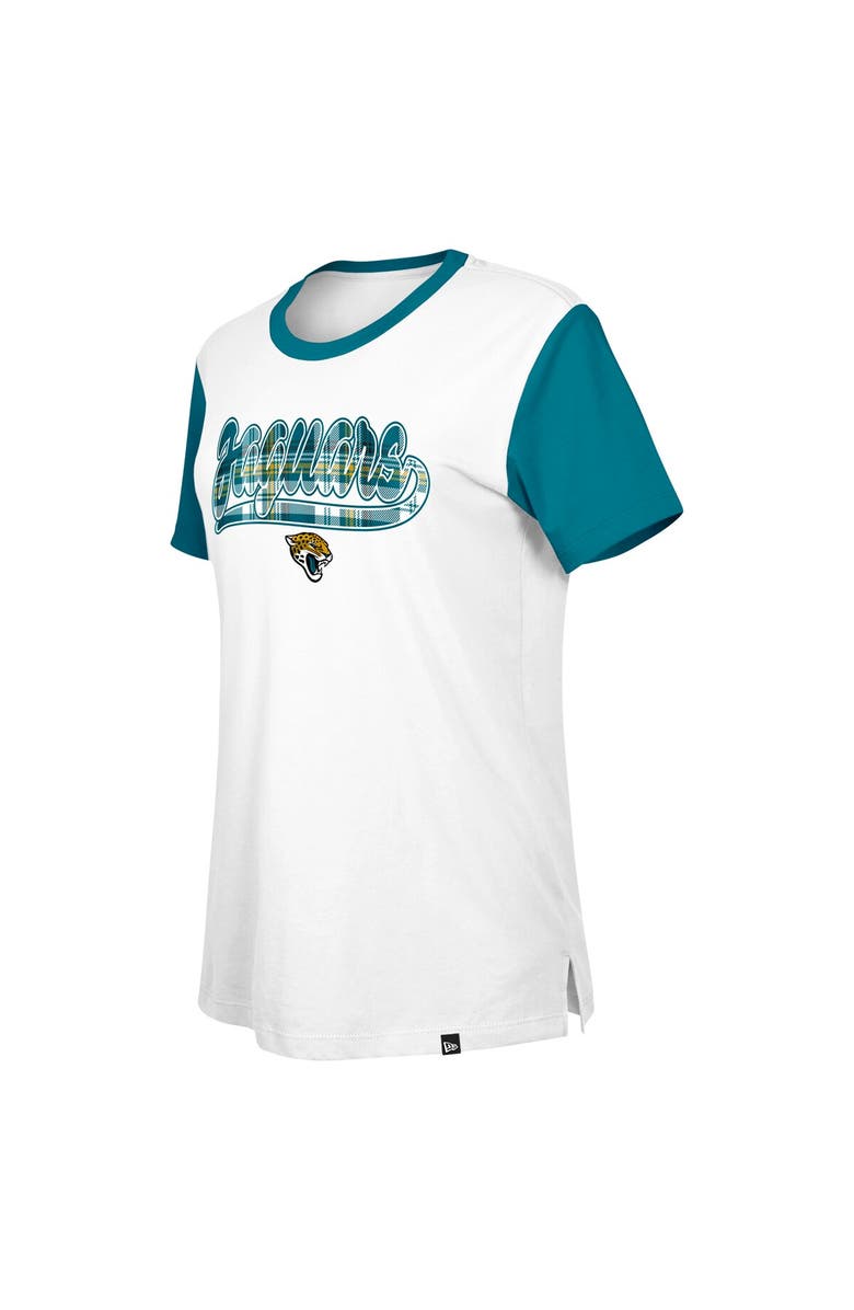 New Era Women's New Era White/Teal Jacksonville Jaguars 3rd Down T-Shirt, Alternate, color, White