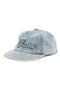 Embossed Logo Denim Snapback Baseball Cap