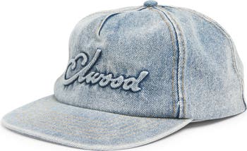 Embossed Logo Denim Snapback Baseball Cap
