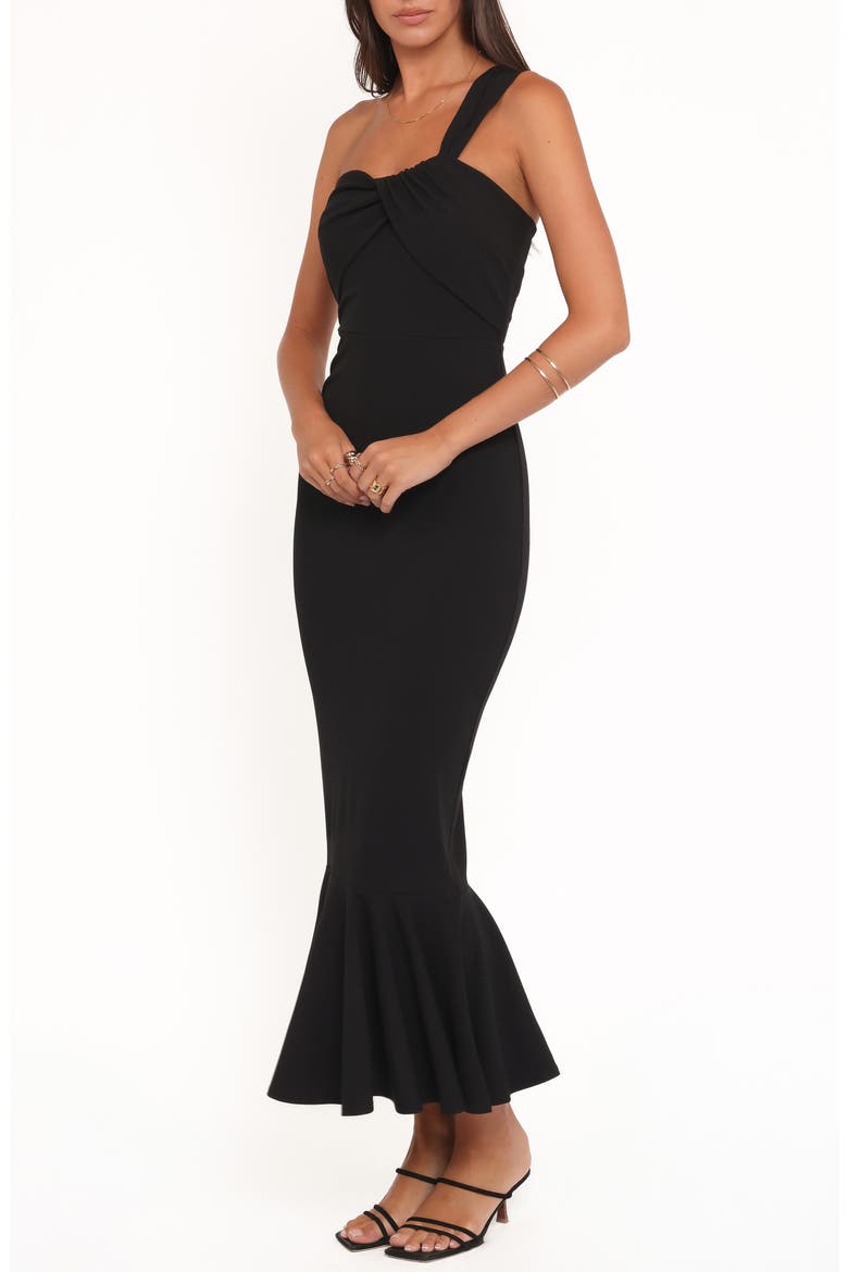 Sasha One-Shoulder Maxi Dress, Alternate, color, BLACK