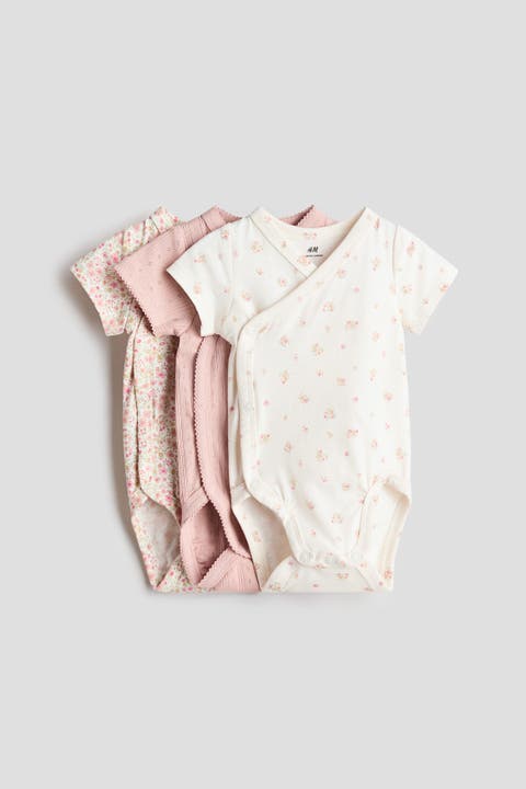 3-pack wrapover bodysuits
