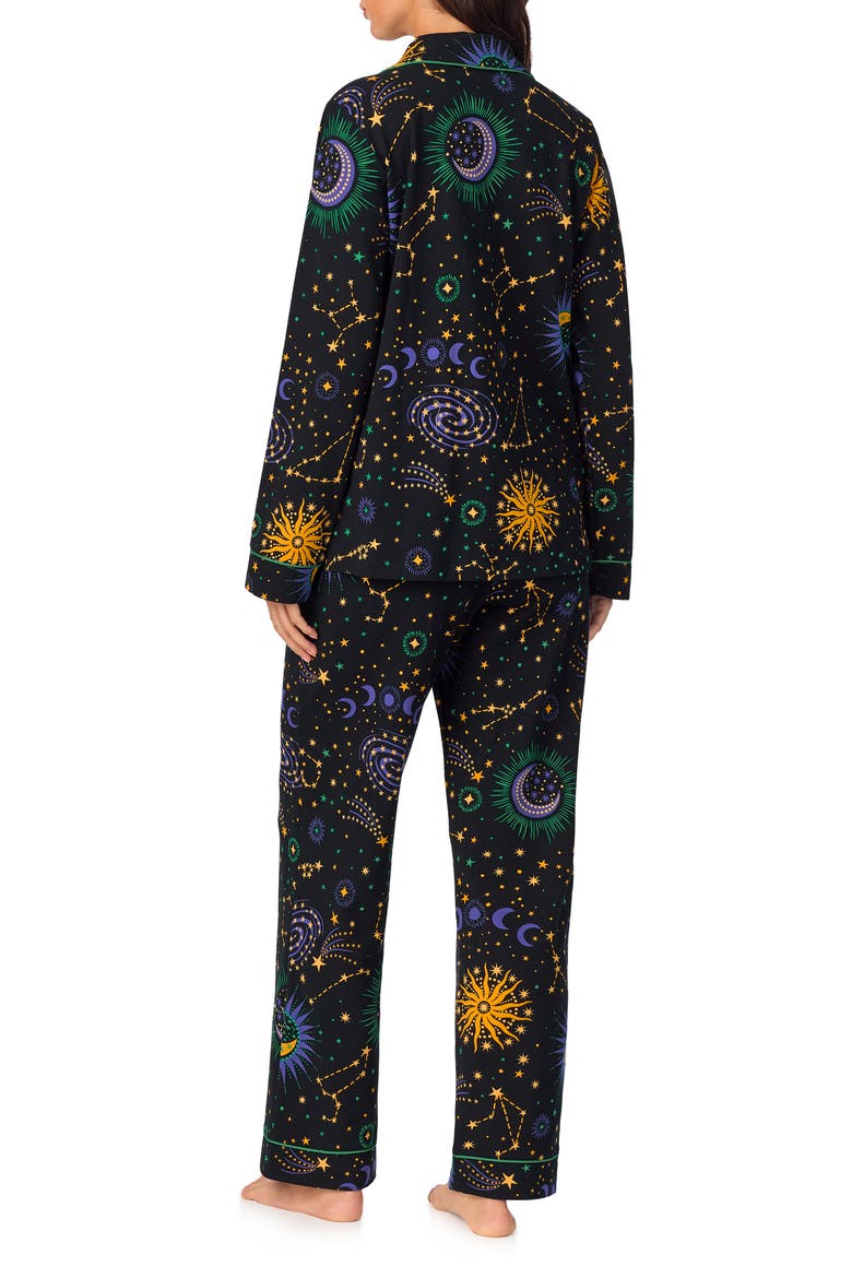 Print Stretch Organic Cotton Jersey Pajamas, Alternate, color, NIGHT SKY