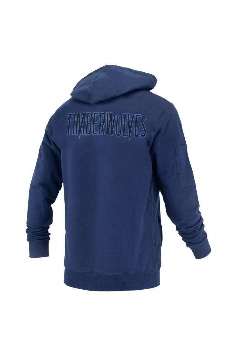 Unisex FISLL Navy Minnesota Timberwolves Logoman Shadow Collection Pullover Hoodie, Alternate, color, Navy
