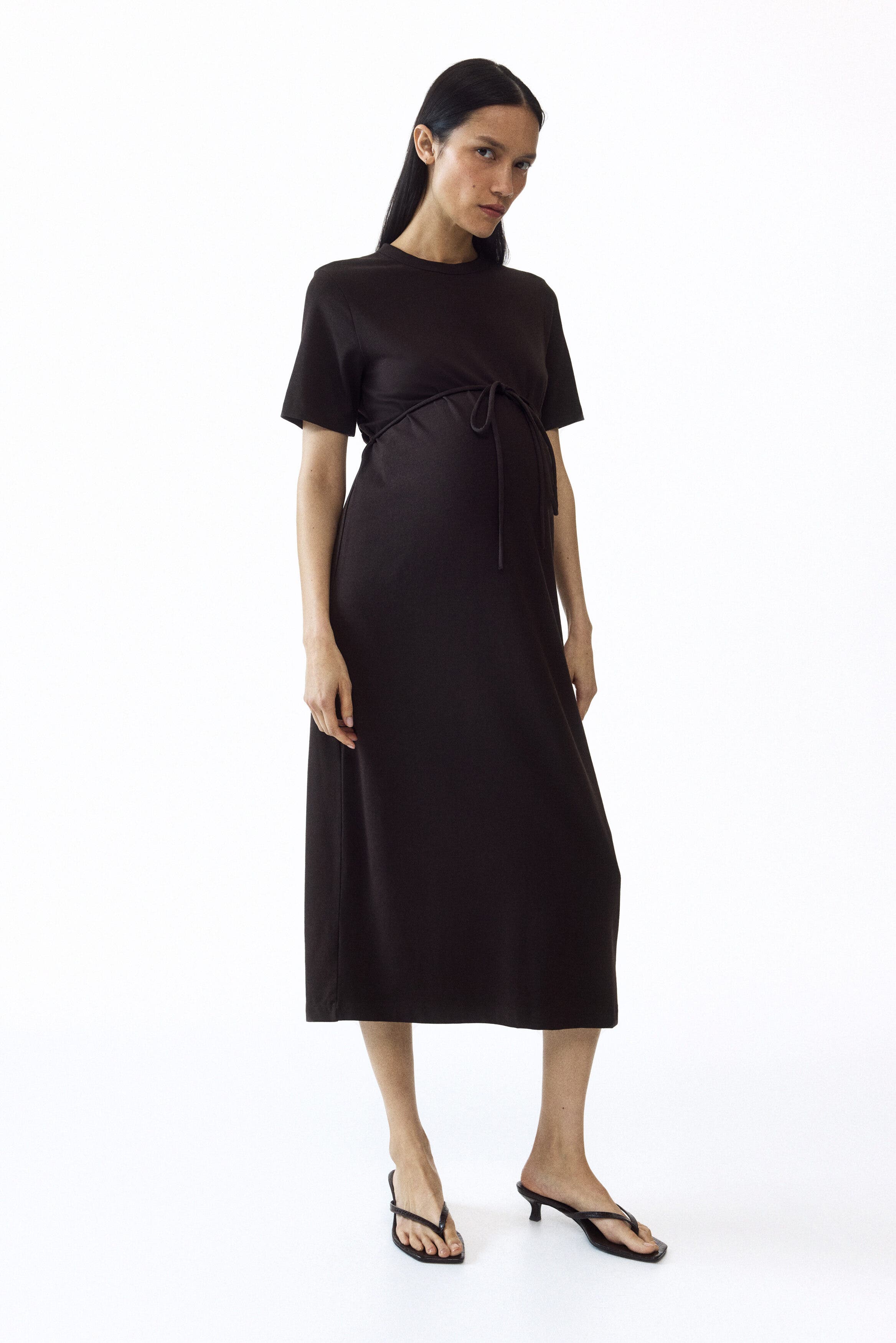 Mama tie-detail t-shirt dress - image 1