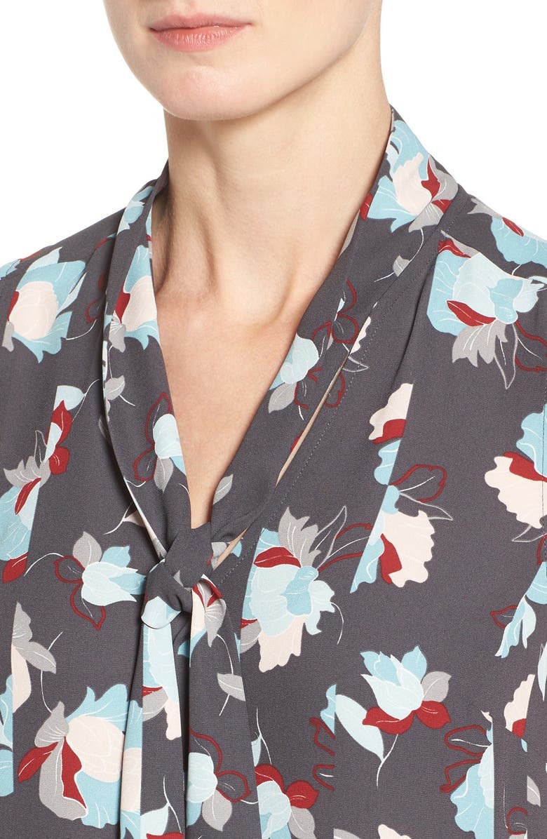 Halogen<sup>®</sup> Tie Neck Sleeveless Blouse, Alternate, color, 