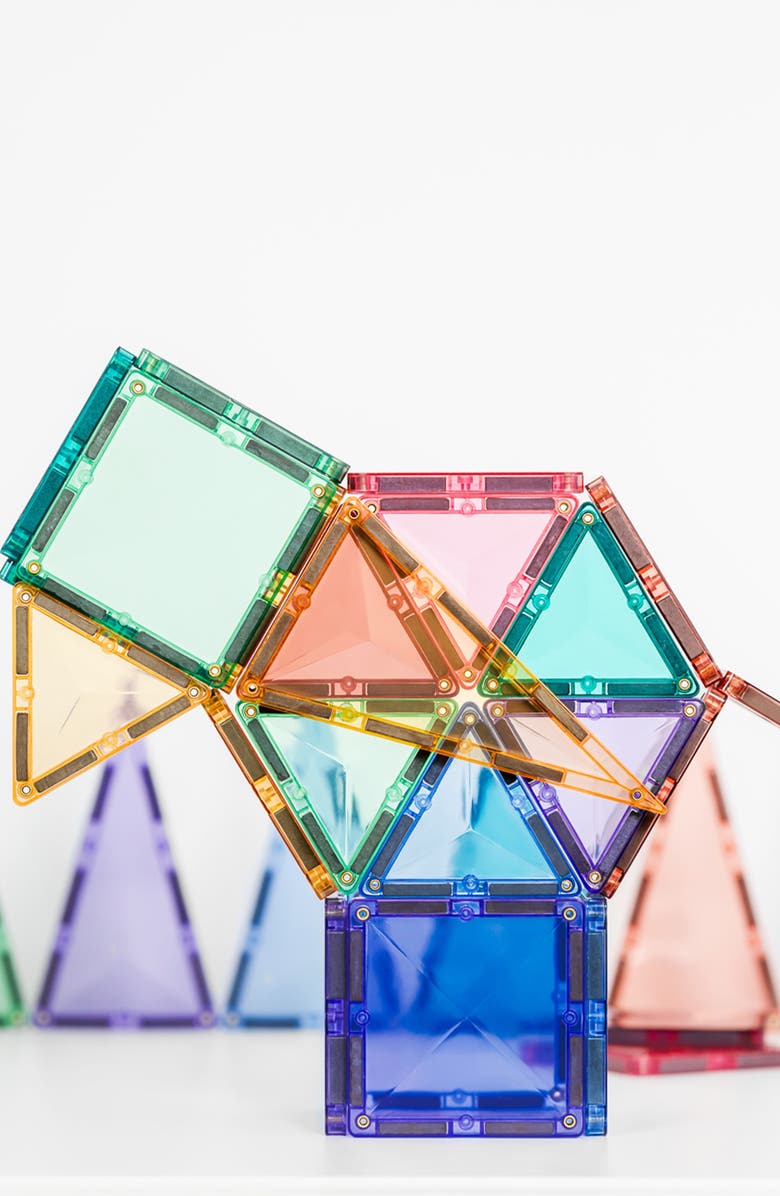 CONNETIX Kids' Pastel Magnetic Tiles 32-Piece Mini Pack, Alternate, color, Pastel