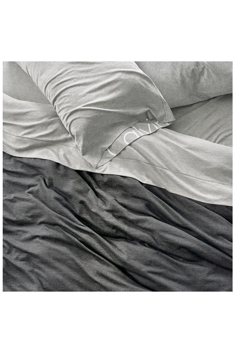 Modern Cotton Collection Cotton & Modal Fitted Sheet, Alternate, color, CHARCOAL