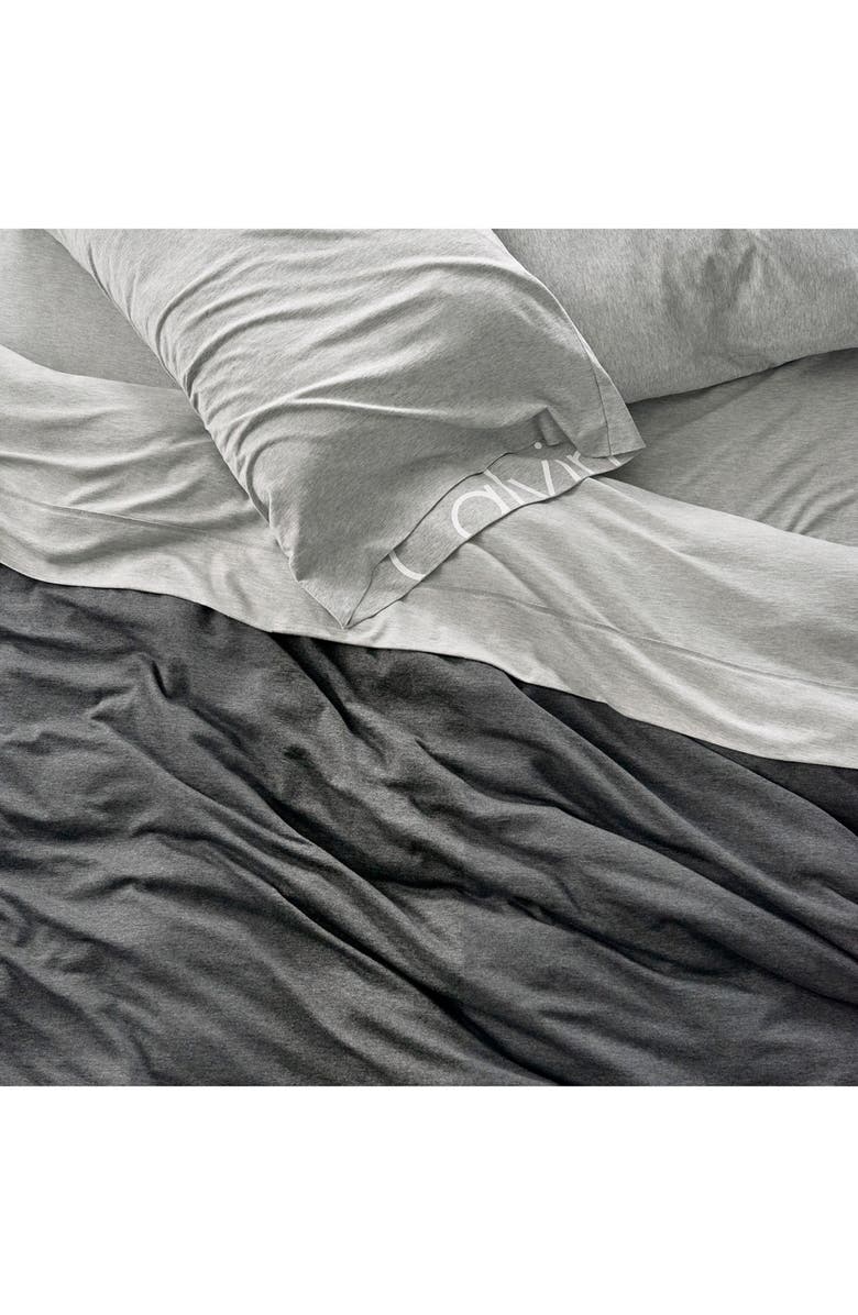 Calvin Klein Home Modern Cotton Collection Cotton & Modal Fitted Sheet, Alternate, color,