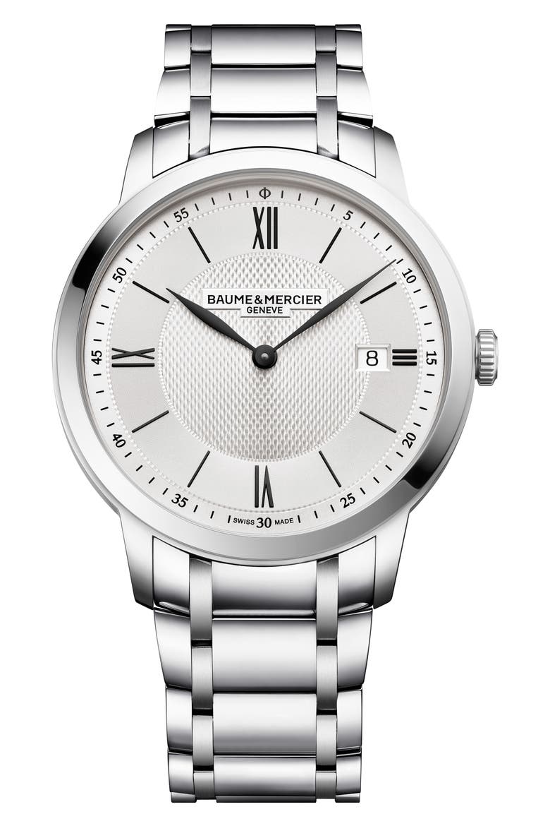 Classima Bracelet Watch, 40mm, Main, color, SILVER