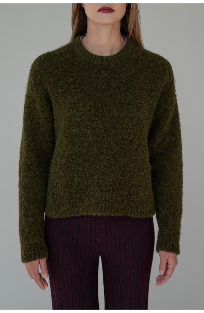 SSKEIN Belle Boucle Pullover, Main, color, Hunter