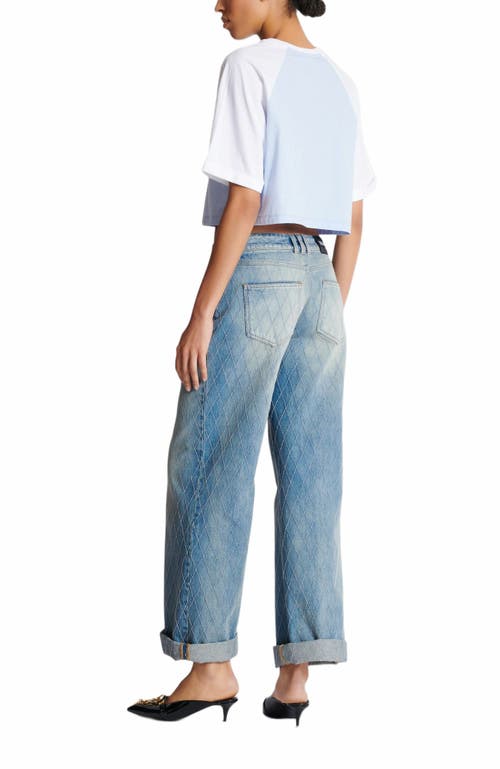 Balmain Cropped T-shirt With Paris Print