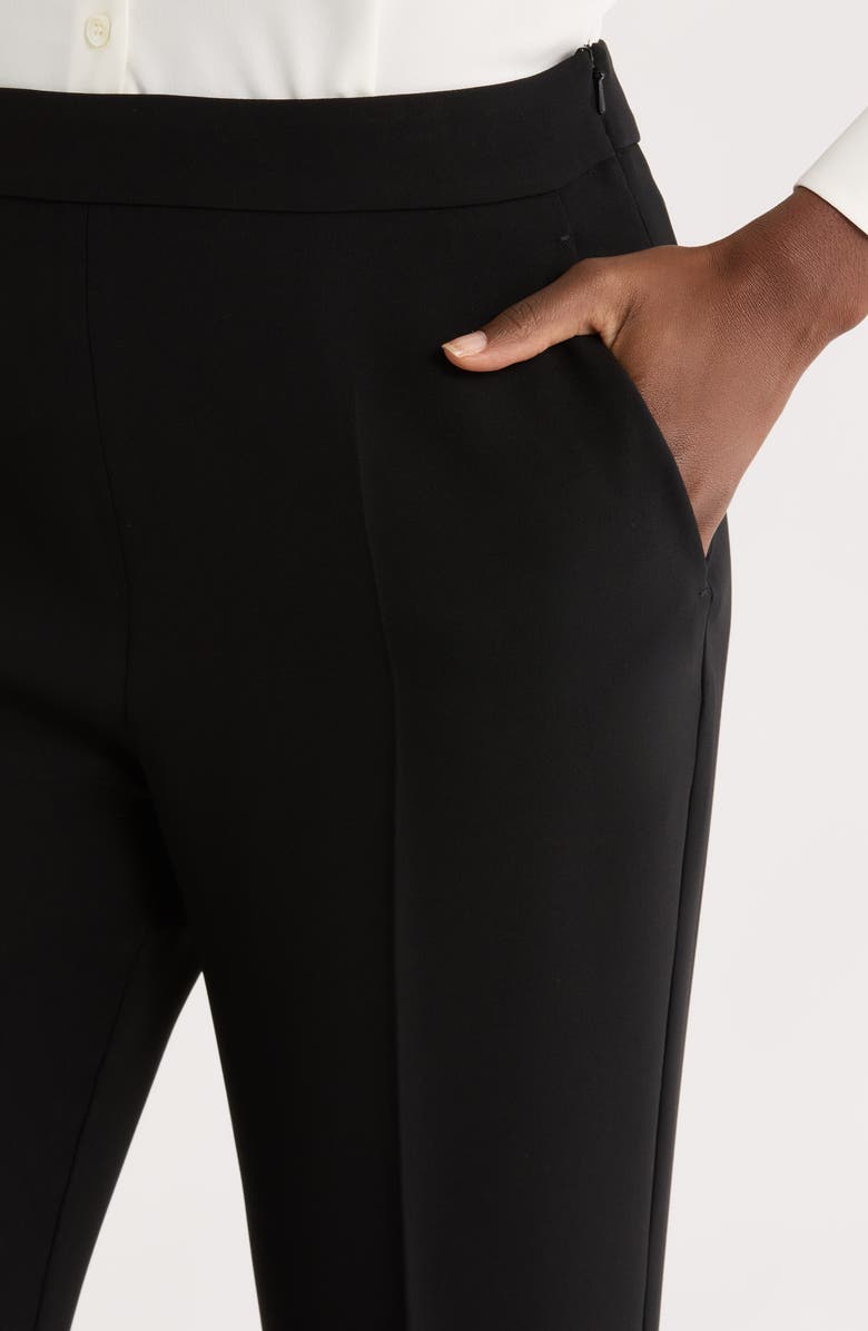 Max Mara Studio Haven Slim Fit Cady Trousers, Alternate, color, Black