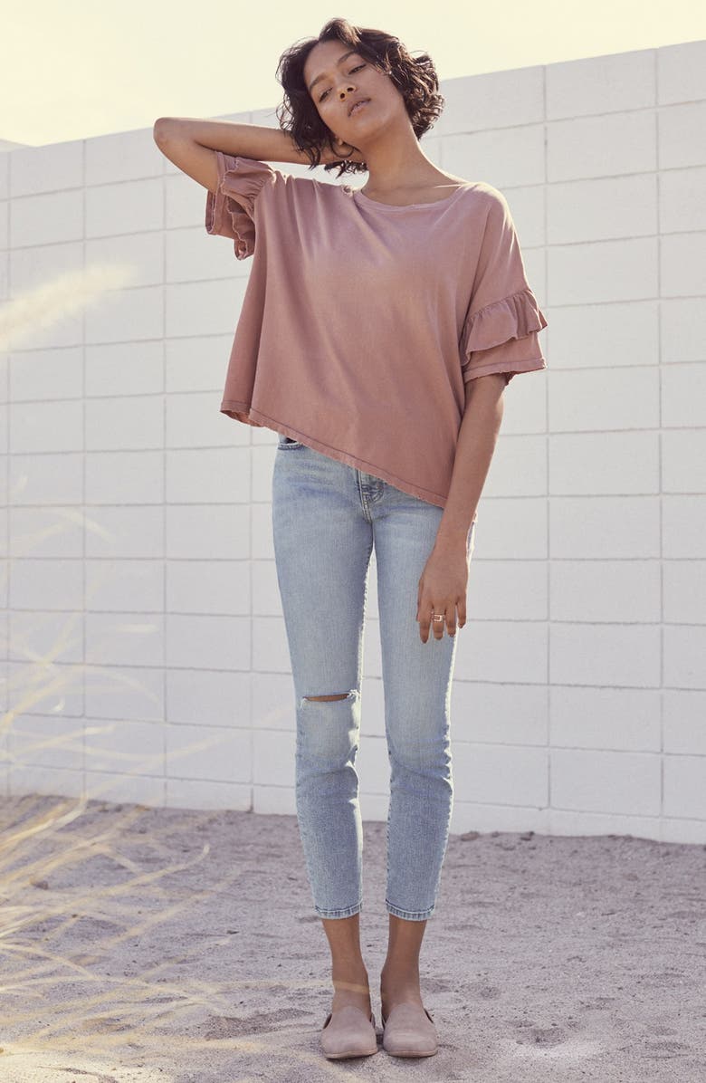 Current/Elliott The Stiletto High Waist Ankle Skinny Jeans, Alternate, color, 