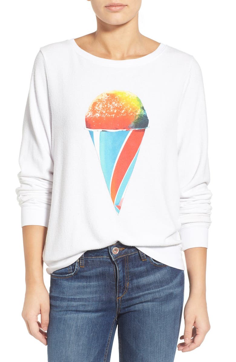Wildfox 'Brain Freeze' Graphic Pullover, Main, color,