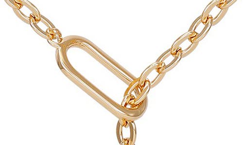 Guess Toggle Y-necklace In Goldtone