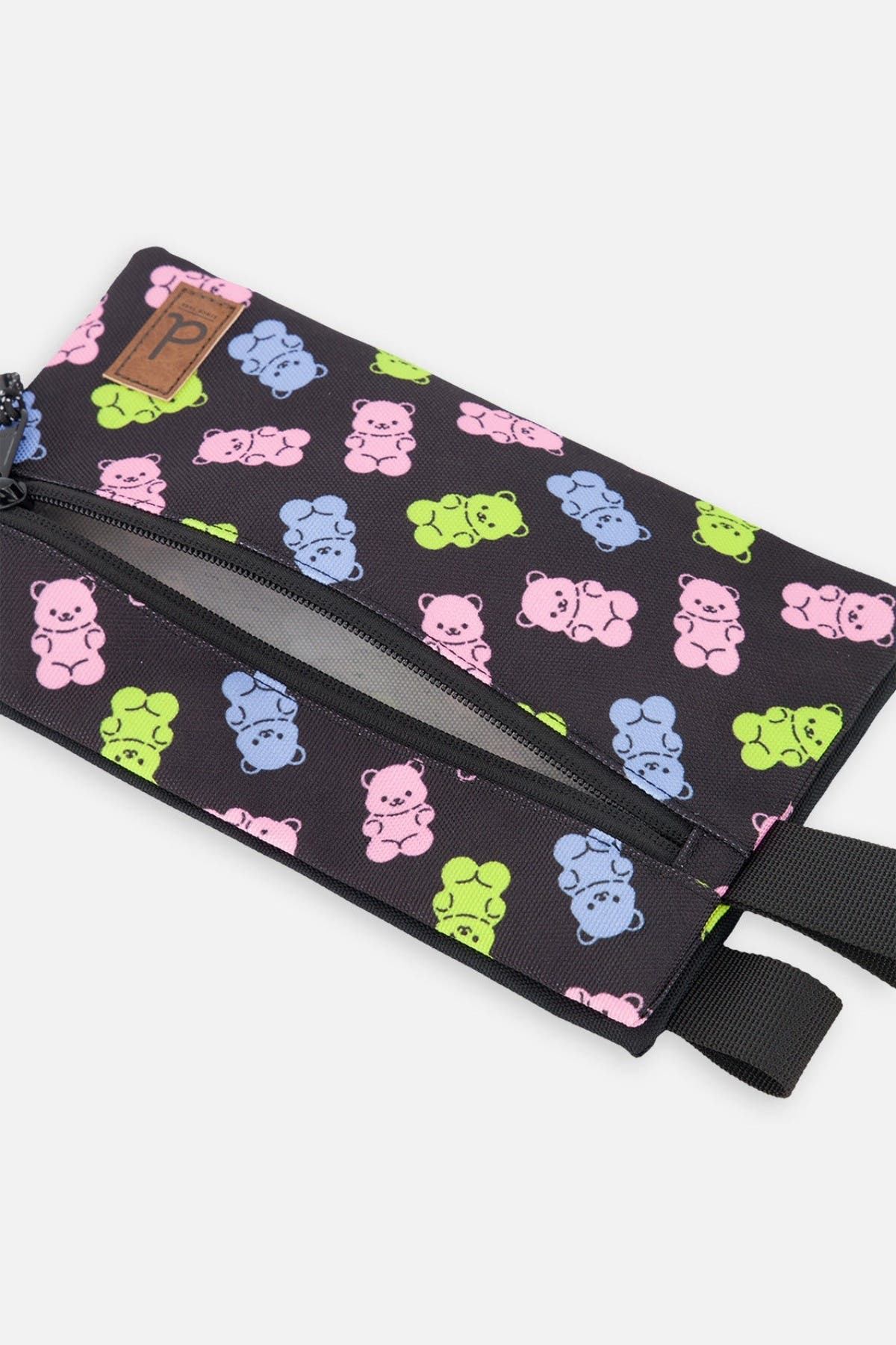 Deux par Deux Gummy Bears Organized Pencil Case, Alternate, color, Black Printed Gummy Bears