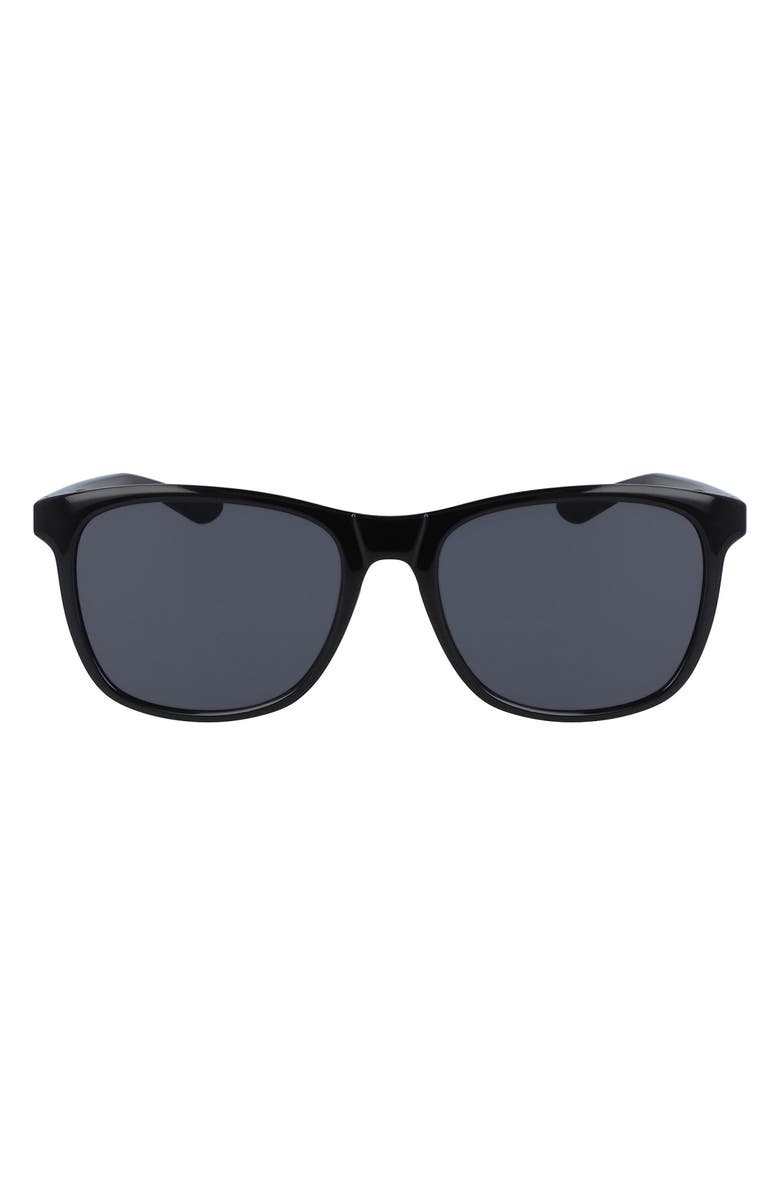 Nike Passage 55mm Square Sunglasses, Main, color, Black/ Dark Grey
