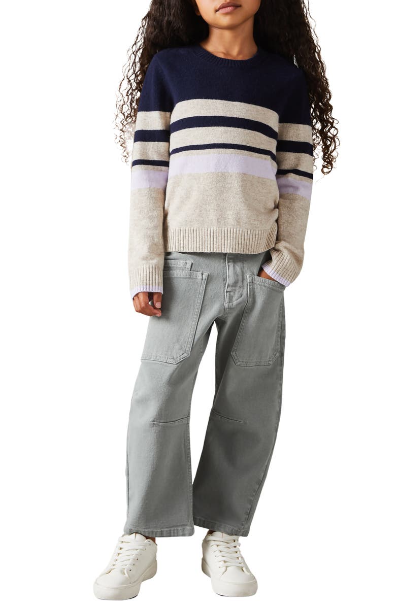 Reiss Kids' Nora Barrel Leg Cargo Pants, Alternate, color, 