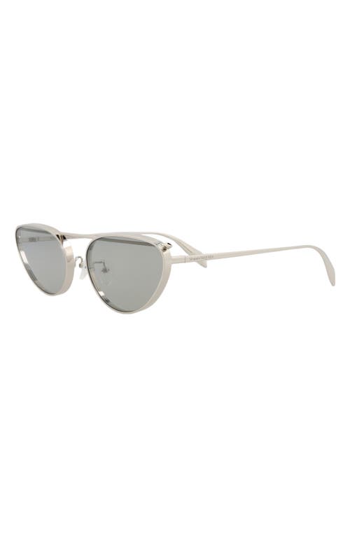 Alexander Mcqueen Mcqueen 62mm Cat Eye Sunglasses In Silver