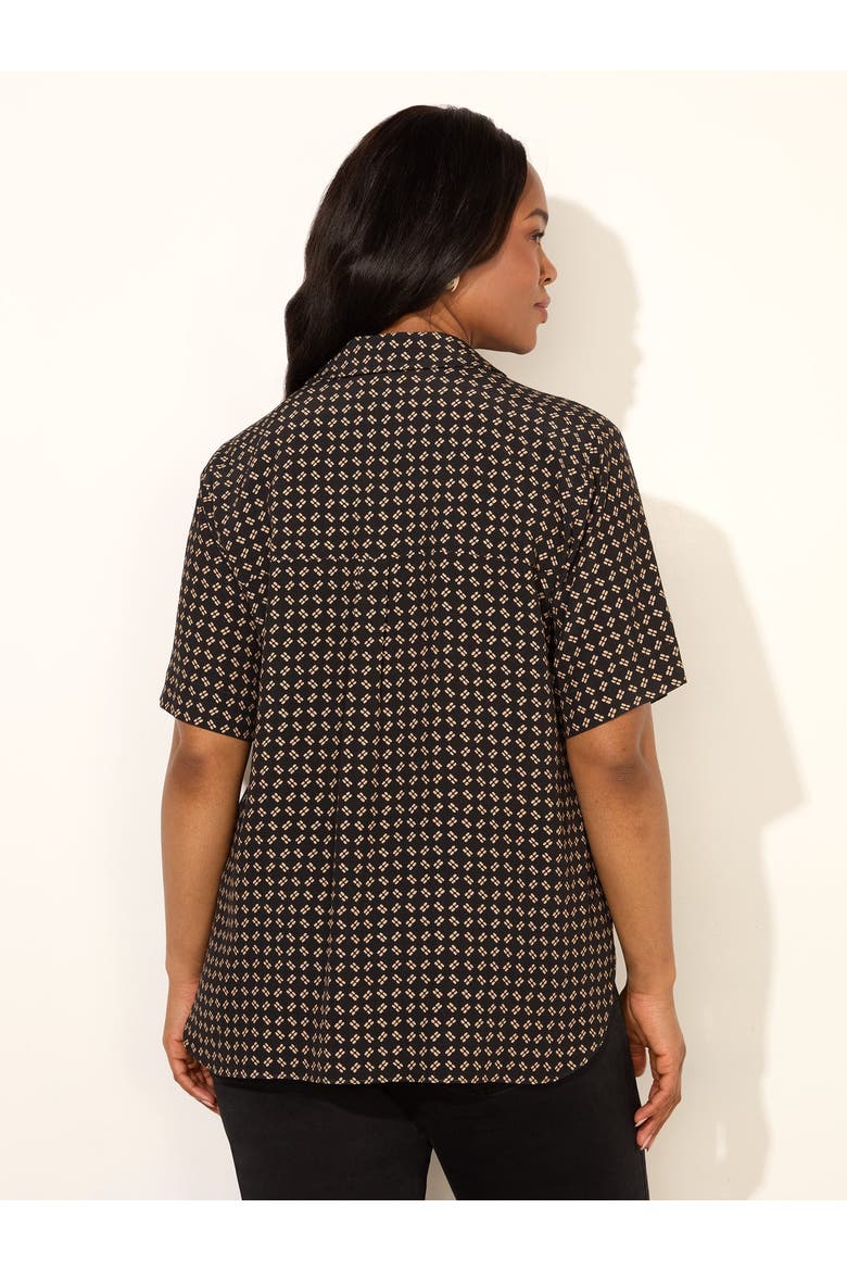 Geo Print Short Sleeve Shirt, Alternate, color, Geo Print