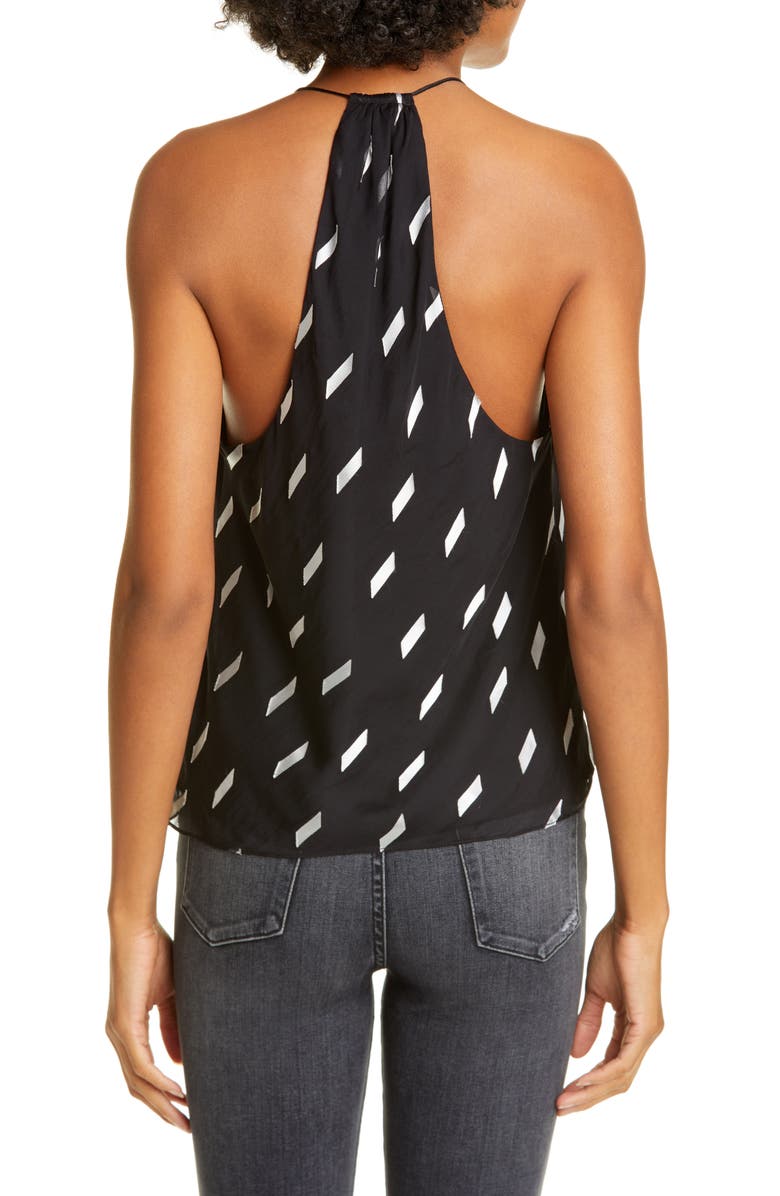 Alice + Olivia Harmon Racerback Silk Blend Tank Top, Alternate, color, 
