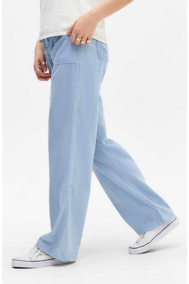 Five-Pocket Linen Blend Pants, Alternate, color, PALE BLUE