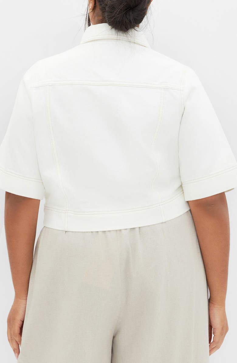 City Chic Millie Short Sleeve Denim Jacket, Alternate, color,