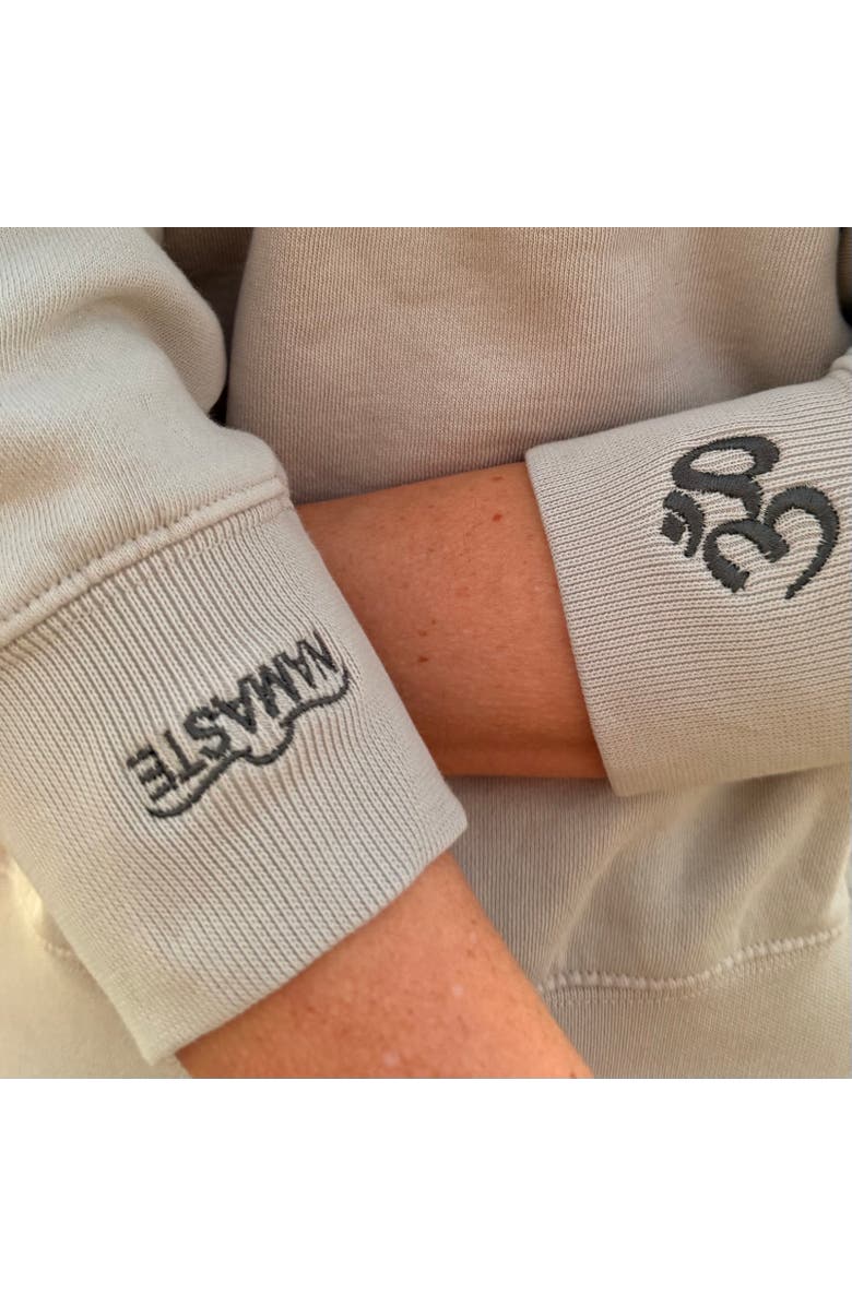Conscious Ink Om/Namaste Sweatshirt + Manifestation Kit, Alternate, color, Faded Bone