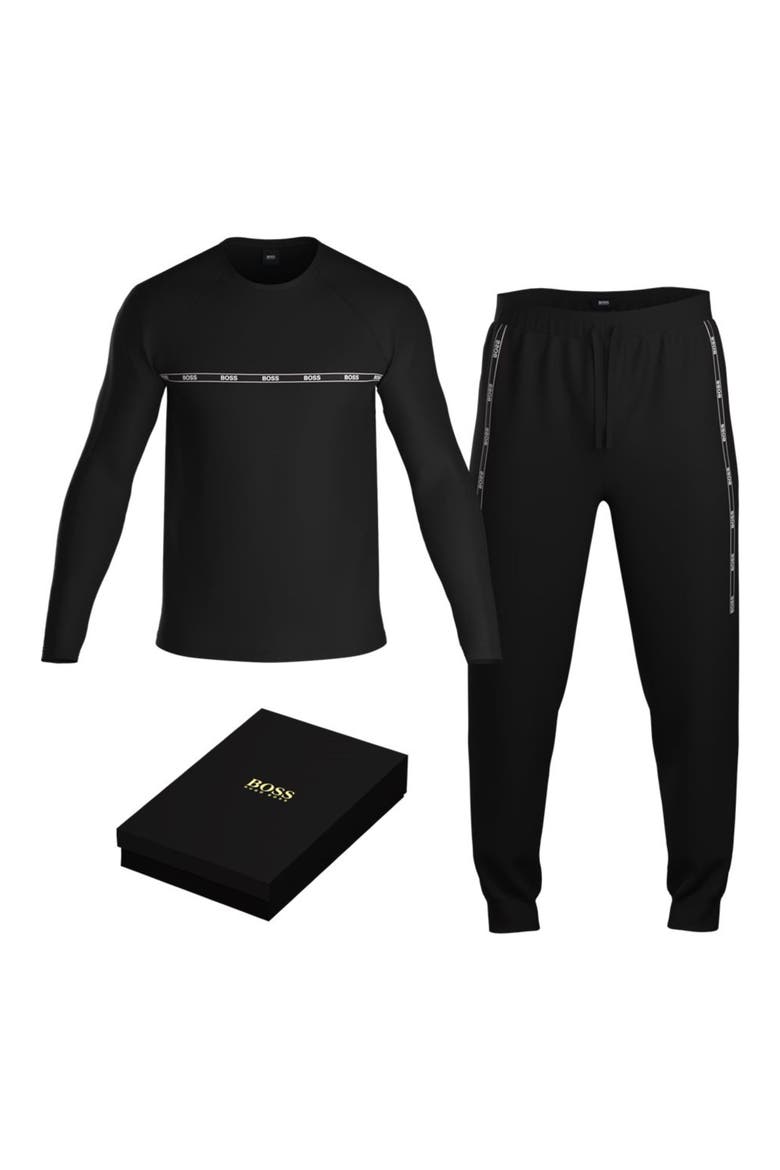BOSS Unwrapped Pajamas, Main, color, BLACK