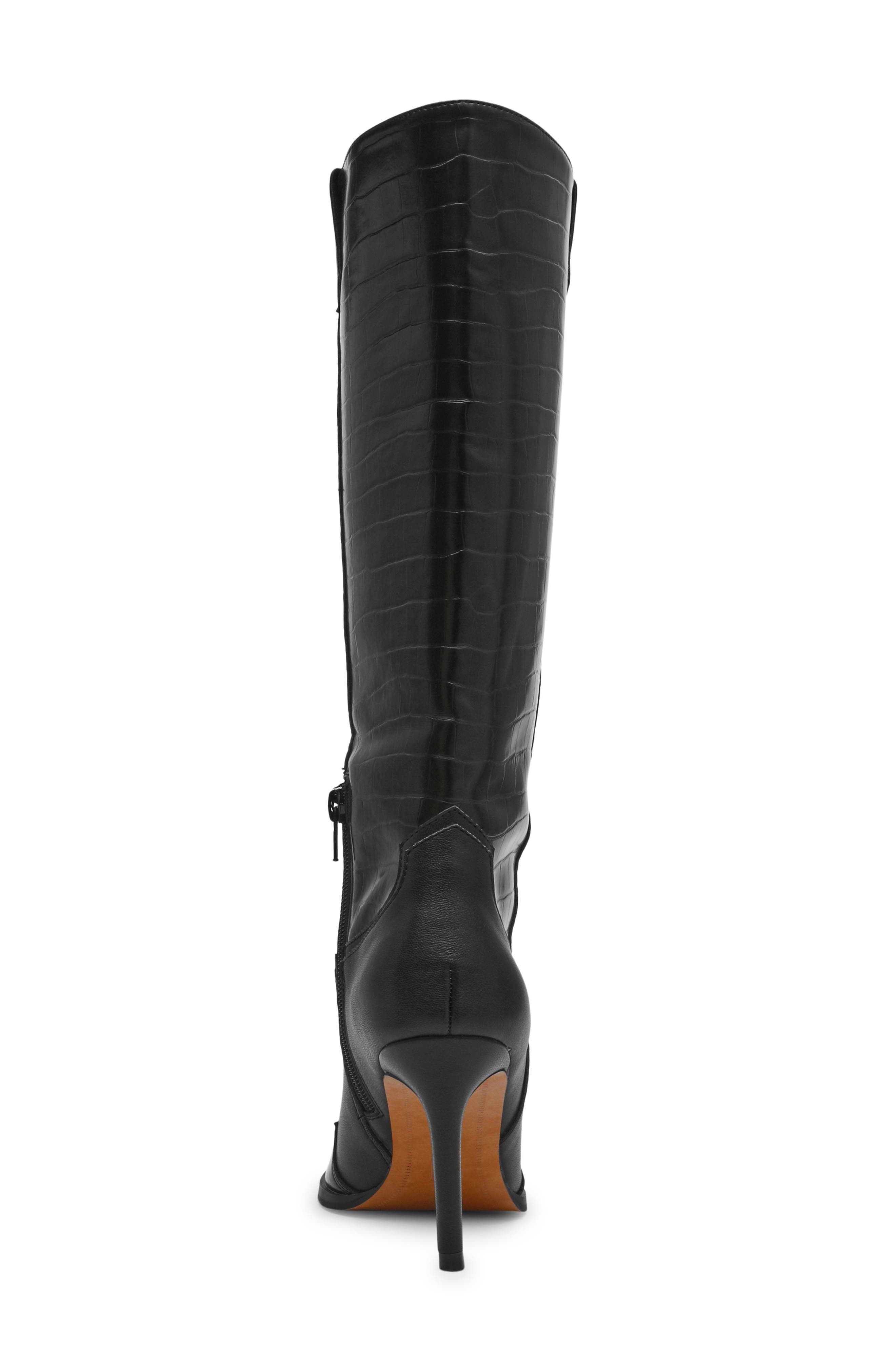Steven New York Lanza Knee High Boot, Alternate, color, Black Croco
