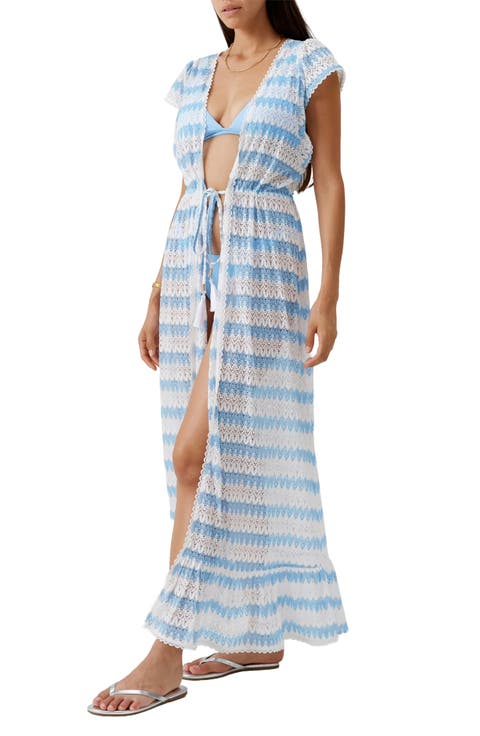 Stevie Open Stitch Cover-Up Maxi Dress