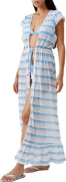 Melissa Odabash Stevie Open Stitch Cover-Up Maxi Dress