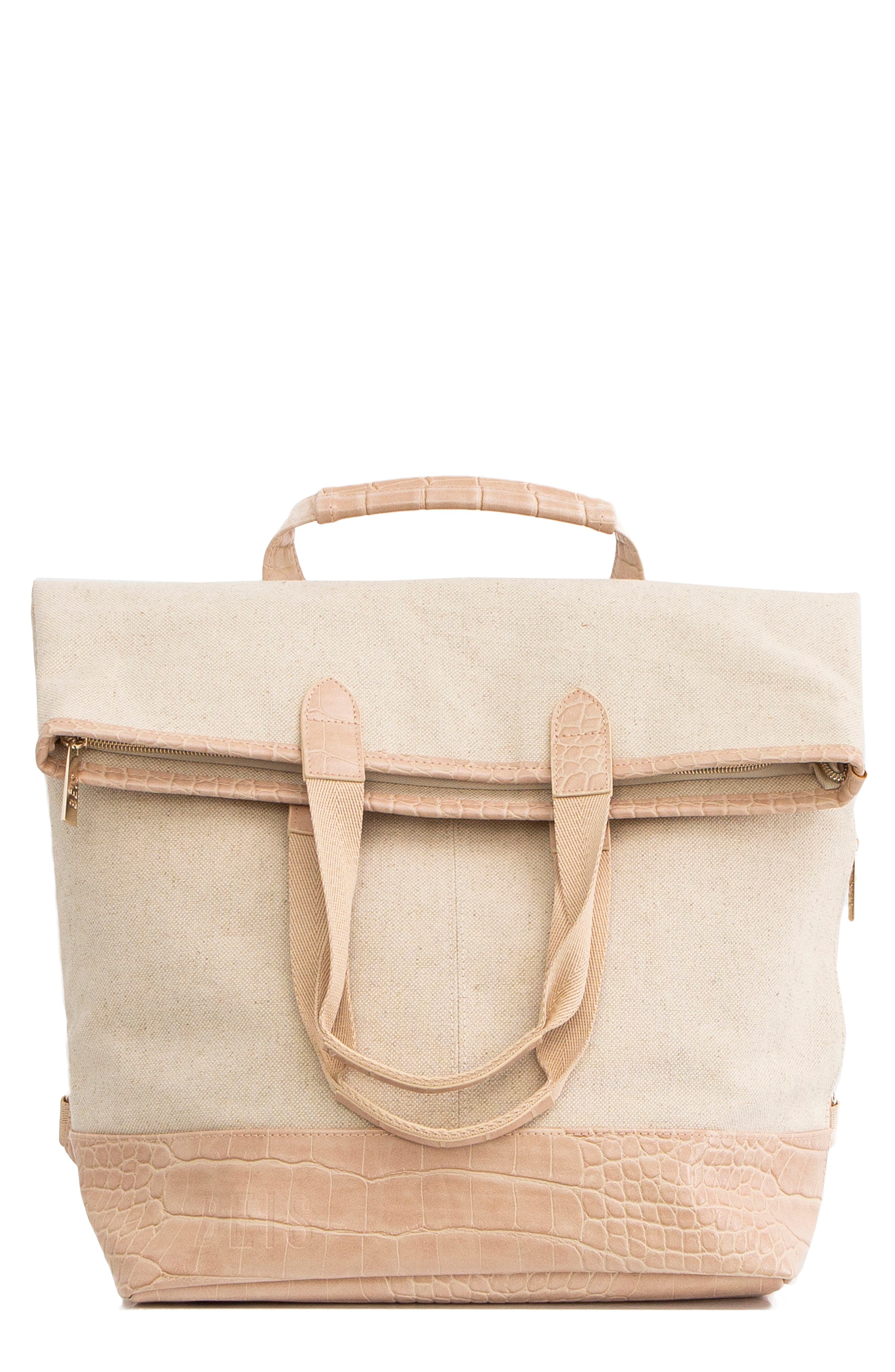 The Everyday Convertible Backpack, Main, color, BEIGE CROC