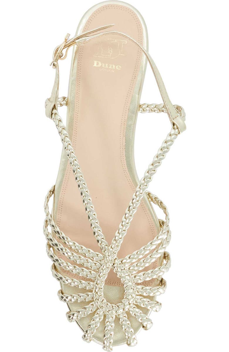 Dune London <p>Hoopla Flat Sandal (Women)</p>, Alternate, color, Gold