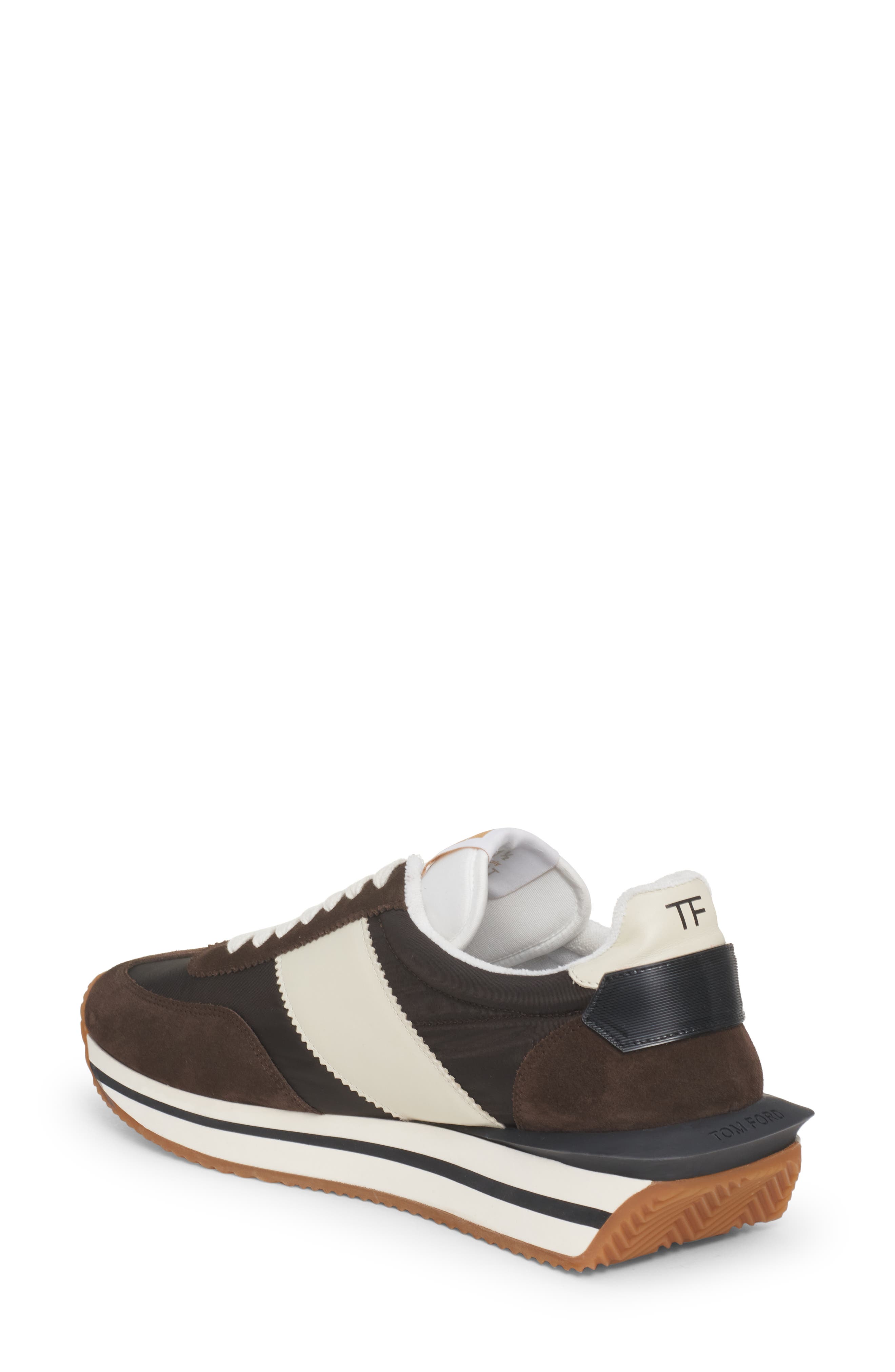 TOM FORD James Mixed Media Low Top Sneaker, Alternate, color, 