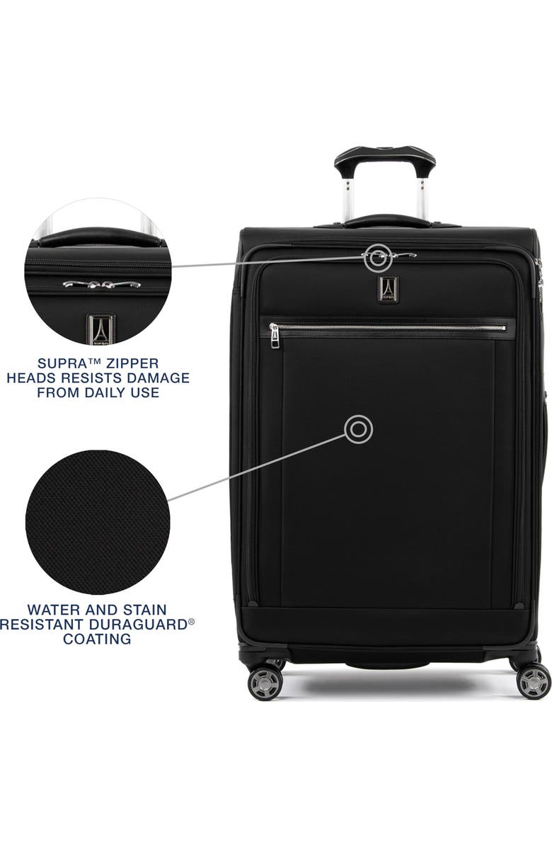 TRAVELPRO Platinum Elite Softside Expandable Large 29-Inch Checked Luggage, Alternate, color, Shadow Black